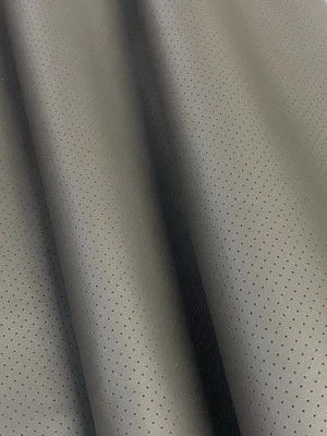 Perforated Vegetable Tan Ebony 3oz BullHide Upholstery Leather Side 25-30 Sq Ft - Image 1 of 3