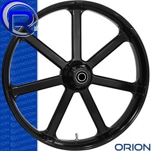 Rotation Orion Black Custom Motorcycle Wheel Harley Touring Baggers 21" - Bild 1 von 2