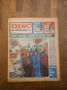Disc and Music Echo May 18th 1968 Love Affair Cover - Picture 1 of 4
