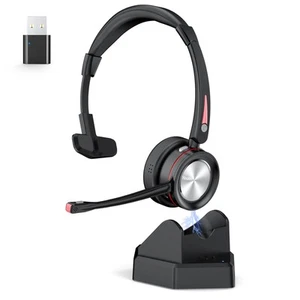 Yexatel Bezprzewodowy zestaw słuchawkowy do pracy - Zestaw słuchawkowy Bluetooth z mikrofonem wyciszającym 30H Talk ... - Zdjęcie 1 z 6