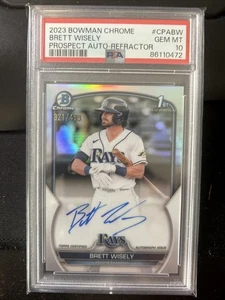 2023 Bowman Chrome Prospect Auto Ref CPA-BW Brett Wisely PSA 10 /499 Ad - Picture 1 of 1