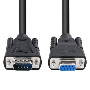 15ft COM Port Serial Cable Male to Female RS232 Extension 9 Pin Straight Thro... - Picture 1 of 6