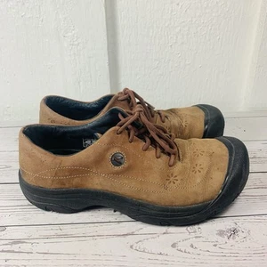 Keen Presidio Oxford Shoes Floral Embossed Comfort Womens 9.5 Leather Lace Up - Picture 1 of 8