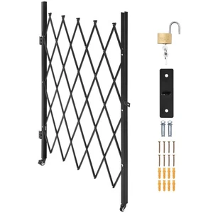 Single Folding Security Gate Lockable Scissor Gate 49.61 x 77.76 in (WxH) - Picture 1 of 12