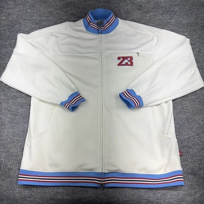 Chaqueta De Colección Nike Air Jordan Jumpman Blanca Cremallera Completa Shoot-Around - Talla XLarge Foto 1 de 4