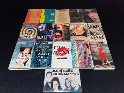 16 cassette lot Madonna George Michael Duran Duran Kylie Minogue B-52's sealed - Image 1 of 4