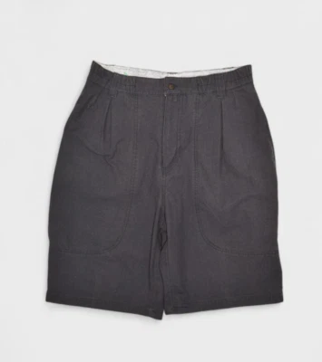 Pantalones Cortos Vintage Bugle Boy Para Hombre 30 Negros Plisados Tiro Alto Edición Especial 10" Foto 1 de 4