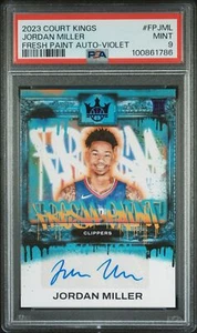 2023 Court Kings Jordan Miller Fresh Paint Auto Violet #31/49 #FPJML PSA 9 - Picture 1 of 2
