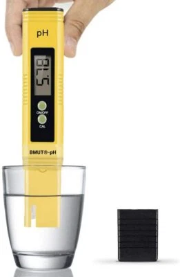 BMUT 1x pH Messgerät für Wasser, Aquarium, Teich, Pool Digital Kalibrierung Set inkl.