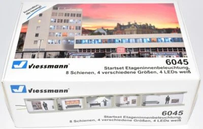 Viessmann H0 6045 Startset Etagenbeleuchtung mit 4 LED´s NEU OVP Hausbeleuchtung - Bild 1 von 3