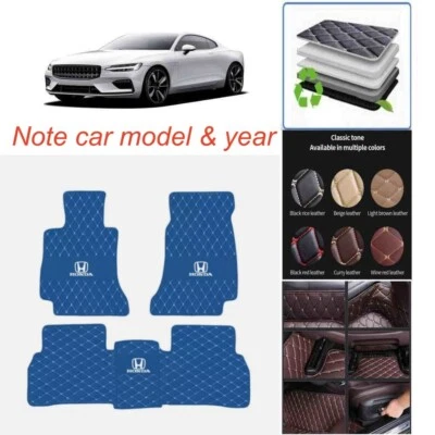 For Honda All Weather Car Floor Mats Luxury Custom Liners Auto Pads Waterproof Foto 1 de 4