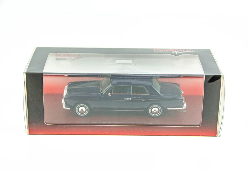 TrueScale Miniatures 1/43 1972 Rolls Royce Corniche Coupe Blue Diecast Model Car - Image 1 of 4