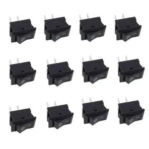 Pack of 12 Mini Boat Rocker Switches 2 Pin I/O AC 3A/250V 6A/125V - Picture 1 of 2