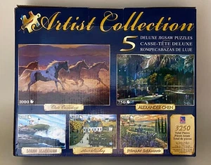 Artist Collection 5 Deluxe Jigsaw Puzzles Sure-Lox Pieces 3250 No. 98802 2006 - Picture 1 of 11