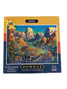 Dowdle Folk Art Zion National Park 500 Piece Jigsaw Puzzle 16 x 20" MINT - Picture 1 of 3