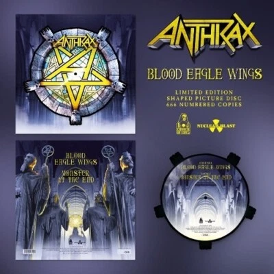 ANTHRAX Blood Eagle Wings Picture Disc Shape Vinyl Import Limited Heavy Metal - Image 1 of 3