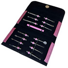 9 pc blackheads Whitehead Pimple Acne Comedone Extractor remover kit PINK