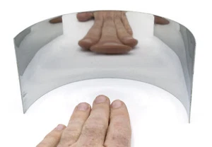 Plane Half Cylinder Concave Stainless Steel Mirror for use with Ray Box - 6.25" - Picture 1 of 4