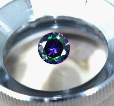AAA+ 1.45 Ct. Alexandrite Multi-Color Round Cut Loose Gemstone for Birthday Gift - Image 1 of 4
