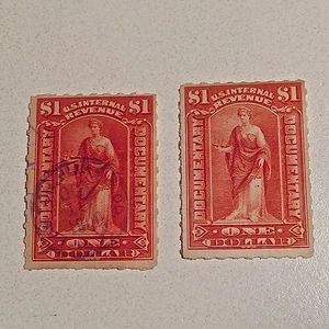 US POSTAGE REVENUE DOCUMENTARY STAMPS  # R182 PAIR - Picture 1 of 2