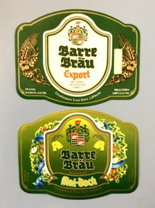 2 x Alte Bieretiketten - Beer Label , BARRE BRÄU , Karlsruhe / BW #813# - Bild 1 von 1