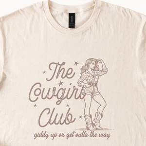 Camisa Vaquera Club Gráfico Camiseta Country Estilo Occidental Camisa Retro Beige Boho - Imagen 1 de 4