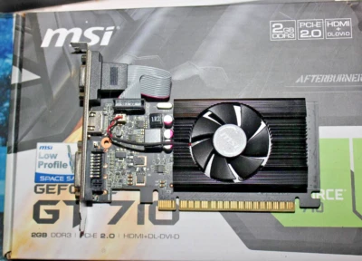MSI Gaming GeForce GT 710 2GB GDRR3 64-bit HDCP Support DirectX 12 OpenGL 4.5 US - Image 1 of 2