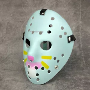 Blue Halloween Freddy Jason Mask Scary Hockey Party Mask Friday 13th Full Mask - Picture 1 of 5