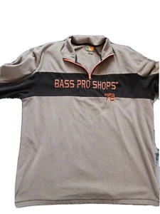 Bass Pro Shops Jacket Mens 2XL Black Gray 1/4 Zip Pullover Jacket - Picture 1 of 7
