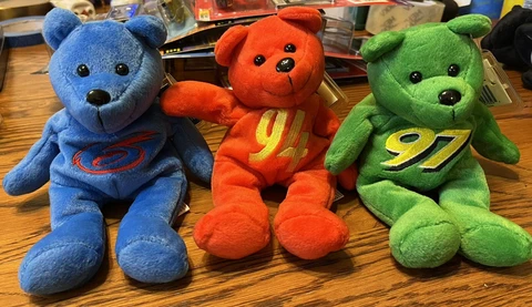(3) 1999 NASCAR BEARS RACING CHAMPIONS  MARK MARTIN,Bill Elliott, Chad Little Cover