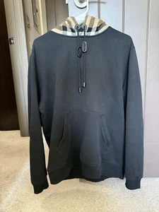 Burberry Check Hood Cotton Blend Hoodie - Picture 1 of 10