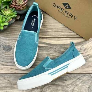 NIB Sperry Pier Wave 9M 40 Chambry Blue Slip-On Sneaker - Picture 1 of 11