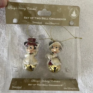 Disney Parks Victorian Mickey Mouse Jingle Bell Christmas Ornament Set NEW! - Picture 1 of 3