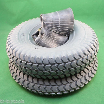 CST CHENG SHIN TIRE 2 Set Reifen + Schlauch 3.00-4 Ø 260x85 grau Talkum E-mobil Scooter Elektromobil