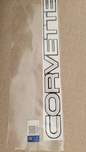 C4 84-90 Corvette Rear Bumper Letter Kit Polyurethane  Silver and Black GM - Picture 1 of 3