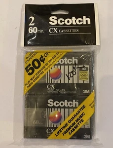 2 versiegelte neue Scotch CX TYP I normale Vorspannung 60 Minuten Audiokassette Band - Bild 1 von 2