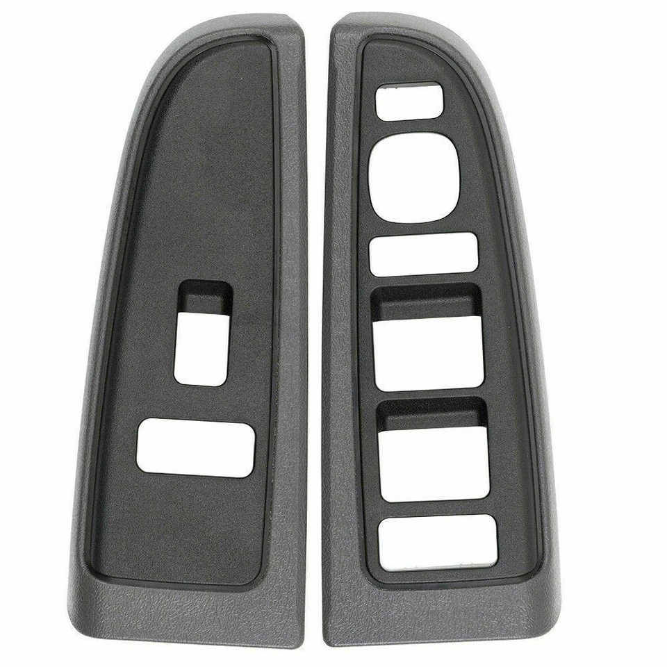 New Front Dark Gray Window Switch Trim Bezel Set For 2003-2007 Silverado Sierra - Image 1 of 4