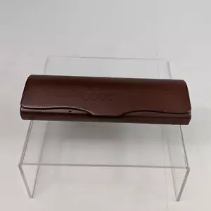 VTG Oliver Peoples Brown Magnetic Flip Top Eyeglasses Case Sunglasses Italy - Picture 1 of 17