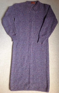 STUNNING VINTAGE MISSONI LONG SLEEVE PINKISH GREY MOHAIR SWEATER DRESS - Picture 1 of 12