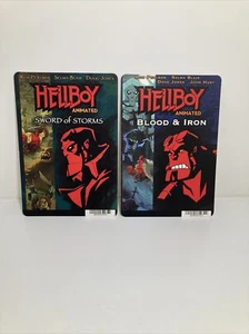 Hellboy Animated ~ Blockbuster Backer Cards **NOT Movies** 8” X 5-1/2” - Picture 1 of 4