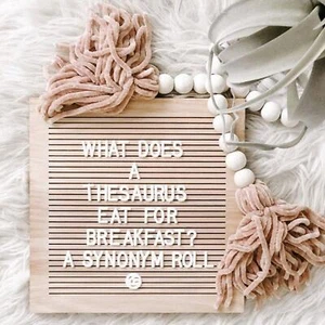 Felt Letter Board with Letters Wooden Message Board Sign for Home Room Decor - Picture 1 of 7