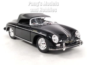 Porsche 356 356A Speedster 1955 escala 1/24 modelo de metal fundido a presión - Welly - negro - Imagen 1 de 11