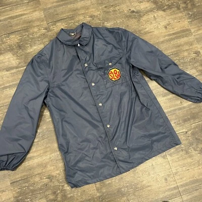 Винтажный Blauer нейлон дождевик/пальто мужчин размер средний синий медленно - Изображение 1 из 4