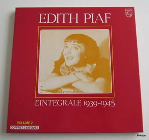 3 LP's Box Edith Piaf-L'integrale 1939-1945 Philips 6685157 France - Imagen 1 de 1