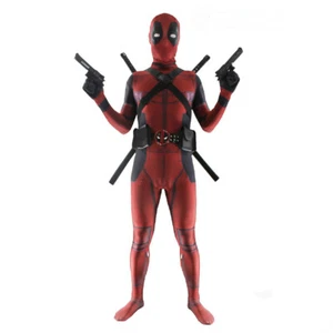 Deadpool Cosplay Costume Men's High Quality Jumpsuits Kid's Halloween Bodysuits - Picture 1 of 15