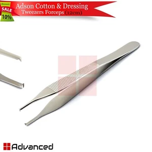 Surgical Adson Kocher Tweezers Tissue Forceps 12cm Dental Toothed Dressing Plier - Picture 1 of 3