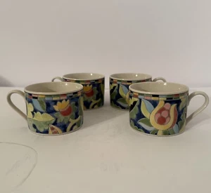 ☀️ PTS International Interiors 4 FANTASIA Steingut Tassen Floral Mosaik Design - Bild 1 von 23