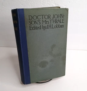 Doctor Johnson’s Mrs Thrale 1910 ~ Mrs Piozzi J H Lobban HC - Picture 1 of 15