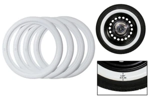 Whitewall Inserts 13'' NEW SET OF 4 portawall tyre trims flappers 13 inch - Picture 1 of 7