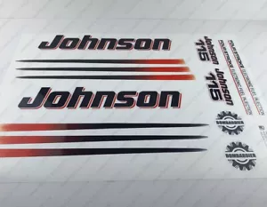Johnson 115 HP Four Stroke EFI 2003-2006 White Cowling Outboard Decals Set - Bild 1 von 6